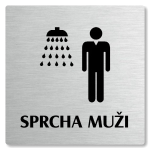 Sprcha muži, 118x118mm, stříbrná, Nevada